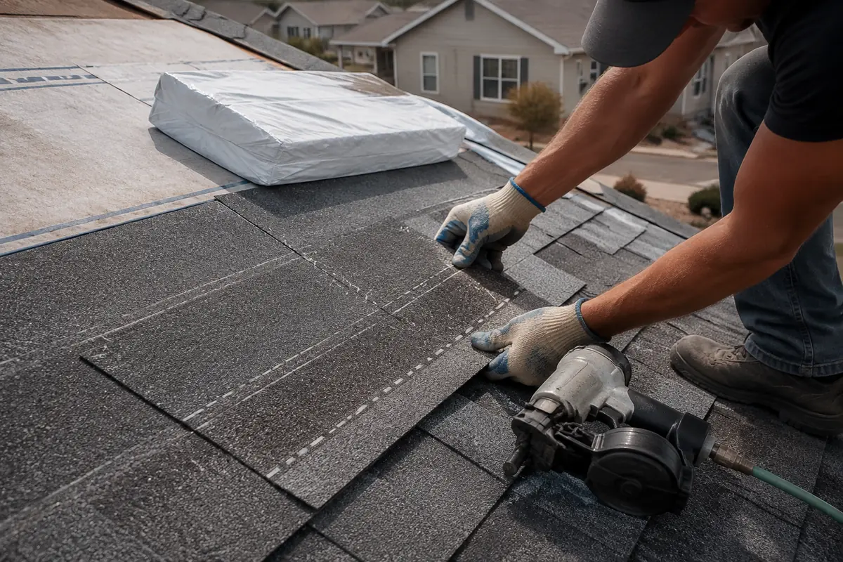GAF Timberline HDZ Shingle Installation underway on a property in Boise, ID