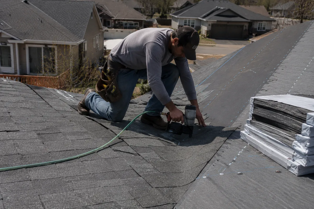 Owens Corning Duration Shingle Installation underway on a property in Boise, ID